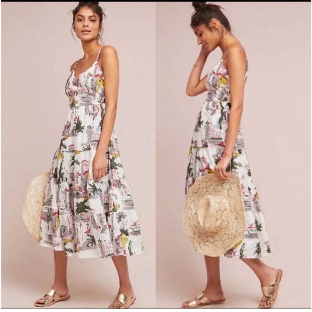 Anthropology lazy bones city escape midi dress size XS